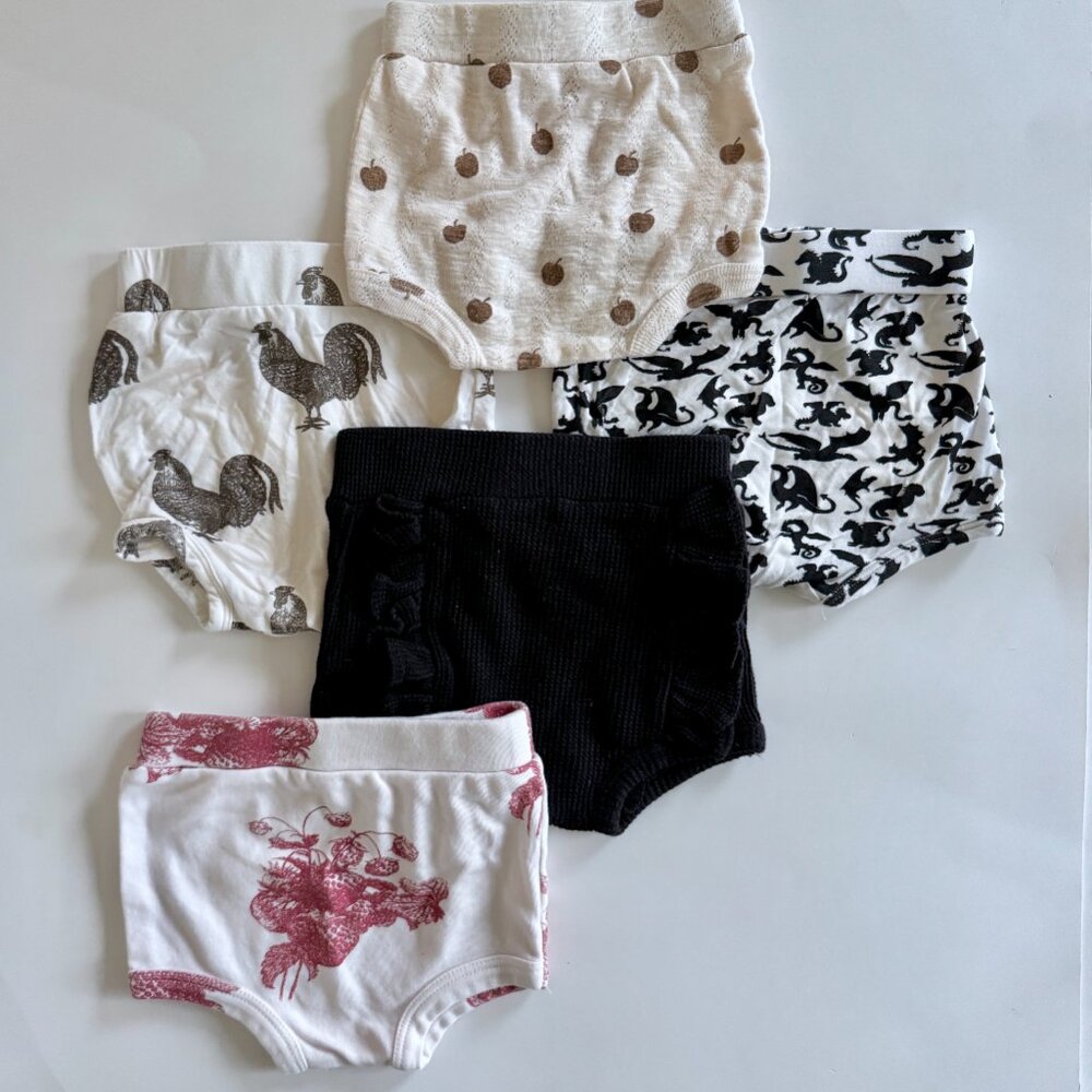 Kate Quinn Bloomer Bundle | 5PC Mixed Prints + Solid | 3–6M | GUC